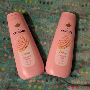 Dove Limited Edition Crumbl Confetti Cake Body wash. Includes two 20oz bottles